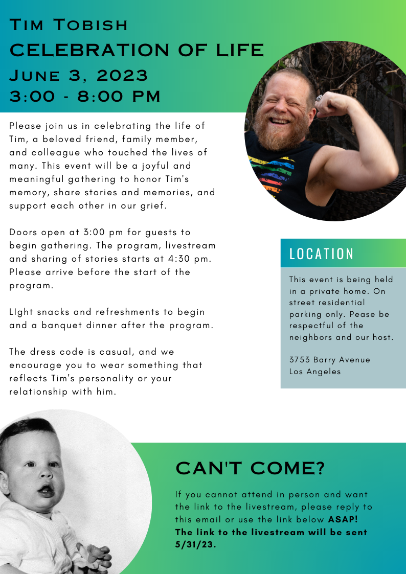 Tim's celebration of life