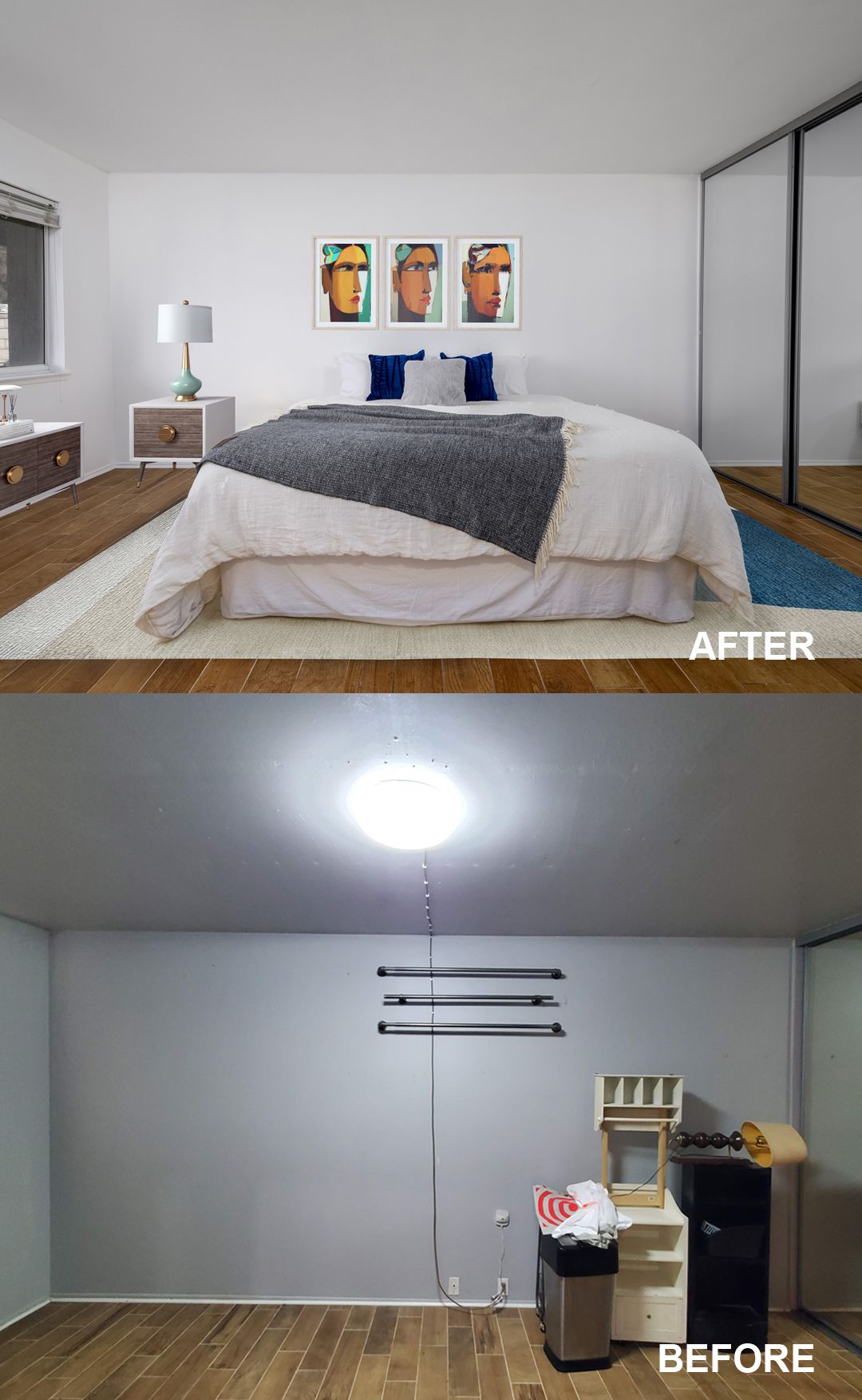Before and After Master Bedroom