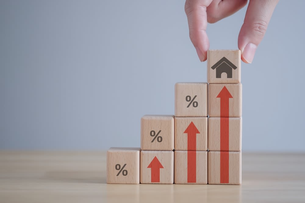 house with rising percentage