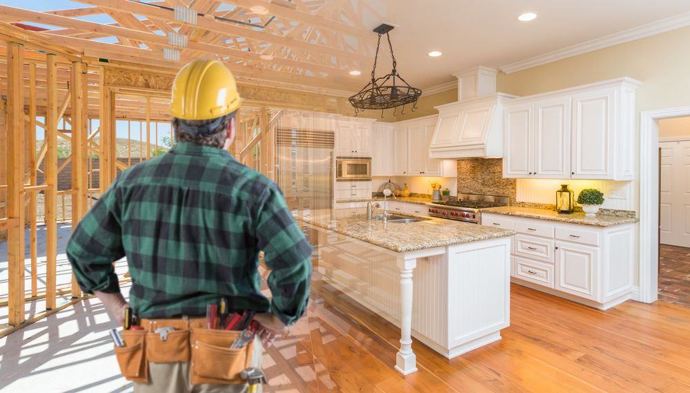 an engineer looking at the house
