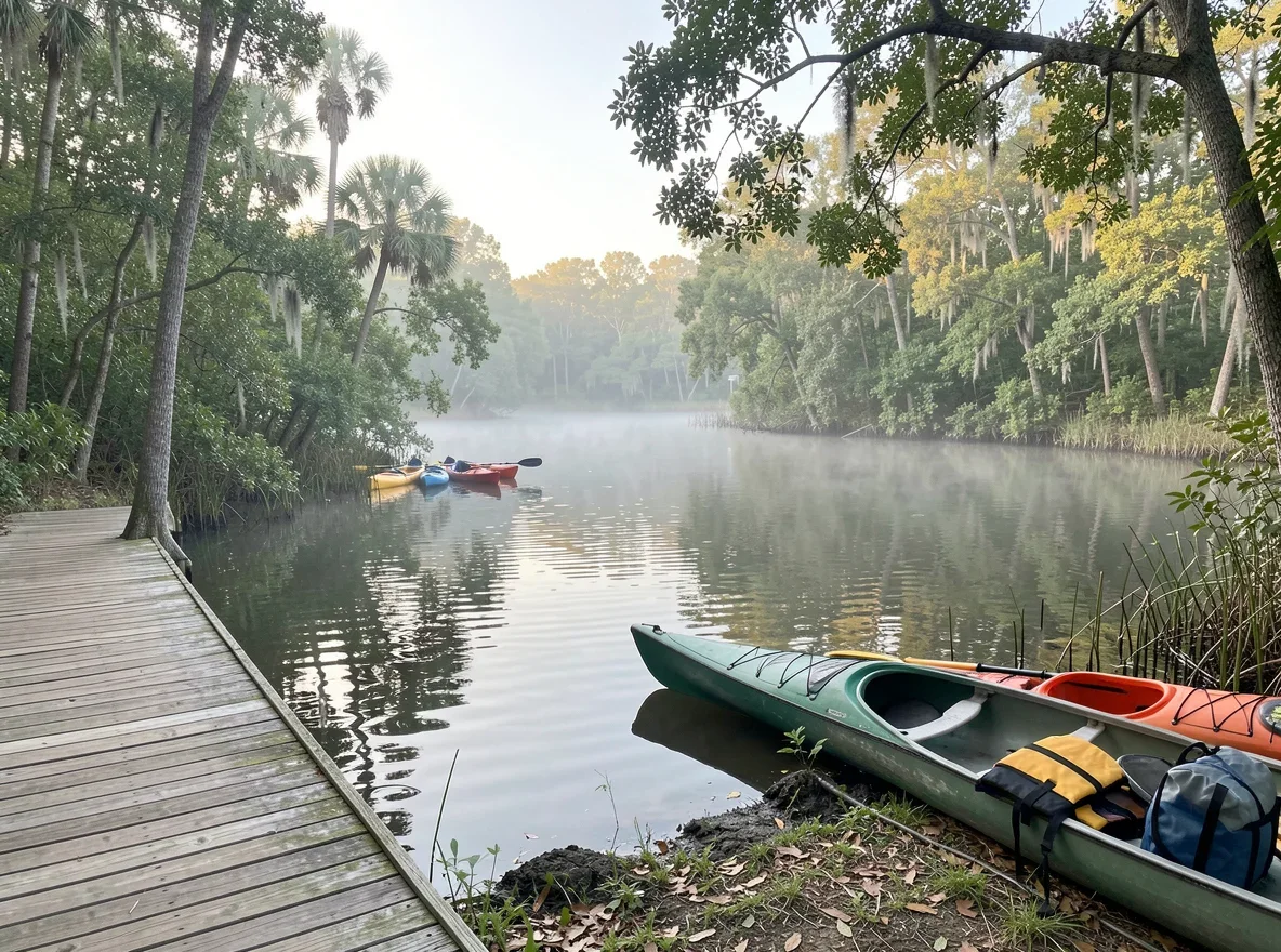 Mangrove paddling and coastal park scenery near Sarasota and Bradenton