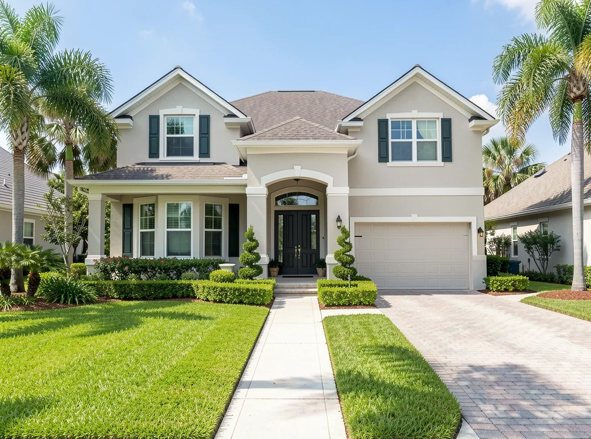 Florida home exterior with strong curb appeal before listing