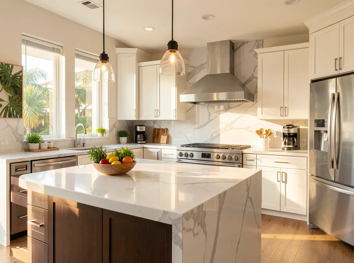 Bright, well-prepared Florida kitchen ready for home sale