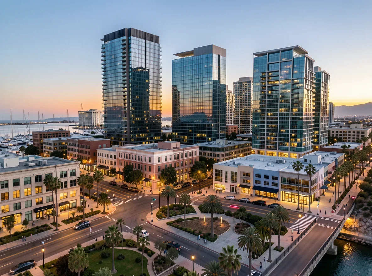 Downtown San Diego skyline and condo towers