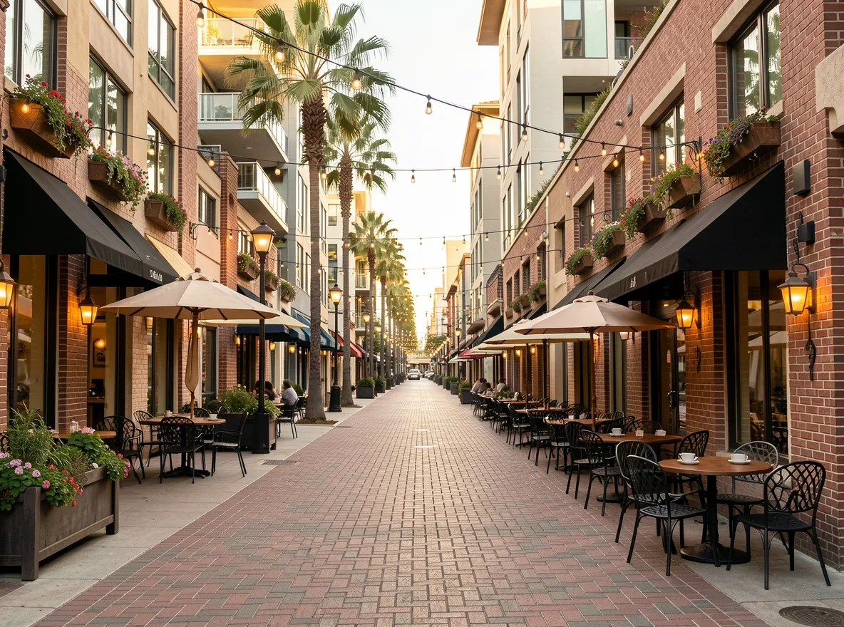 Little Italy San Diego streetscape with outdoor dining and urban character