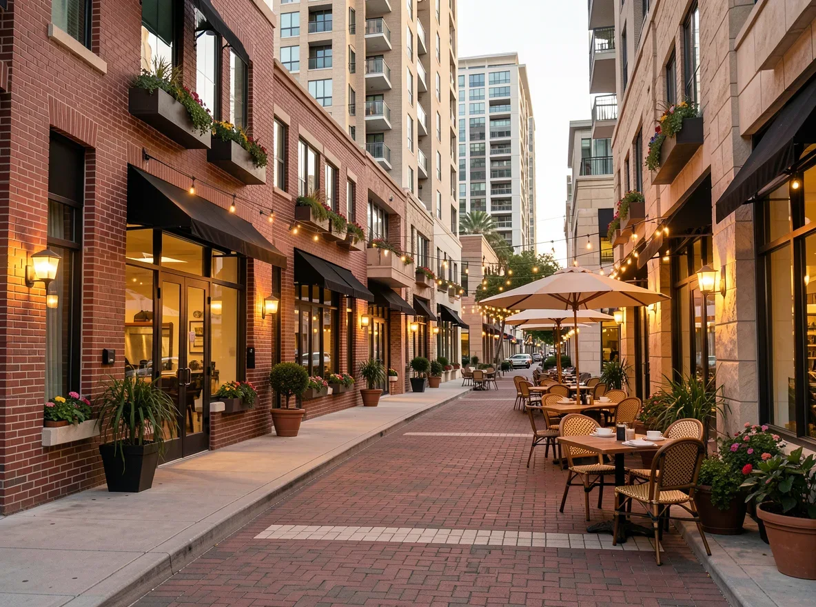 Walkable Marina District dining and urban lifestyle scene