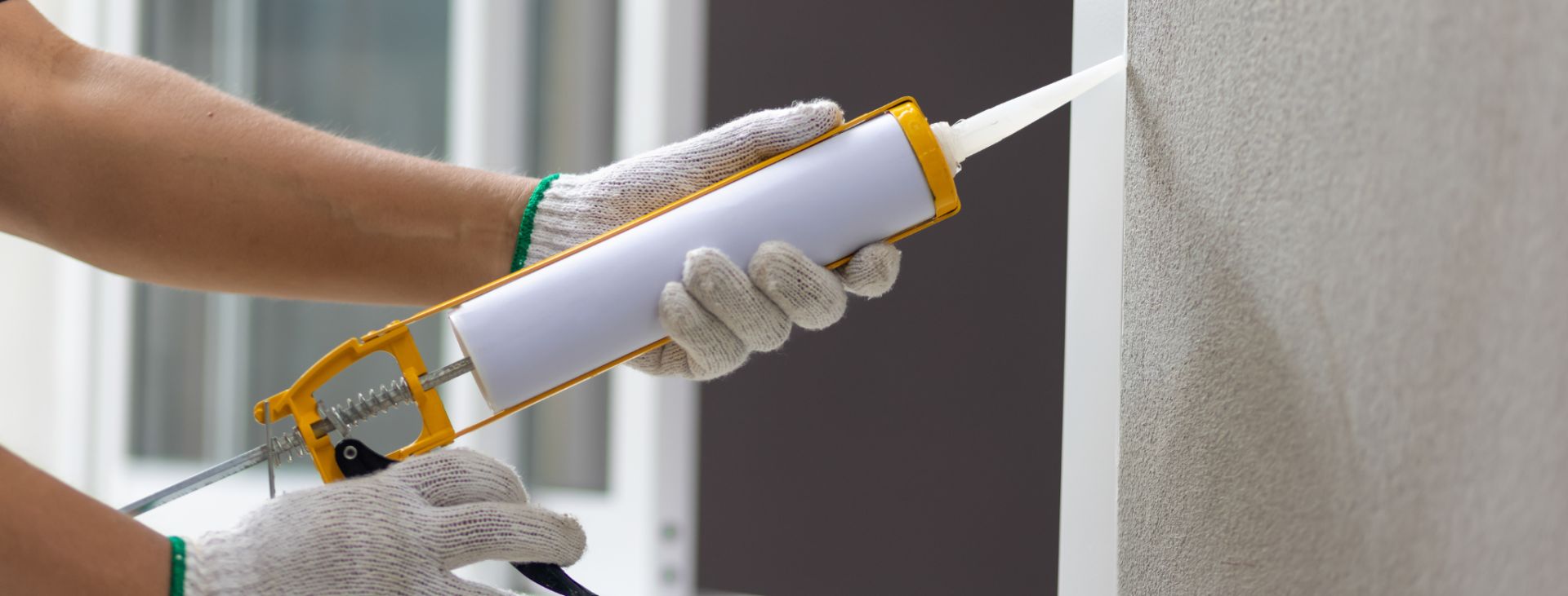 Window caulking and weatherproofing