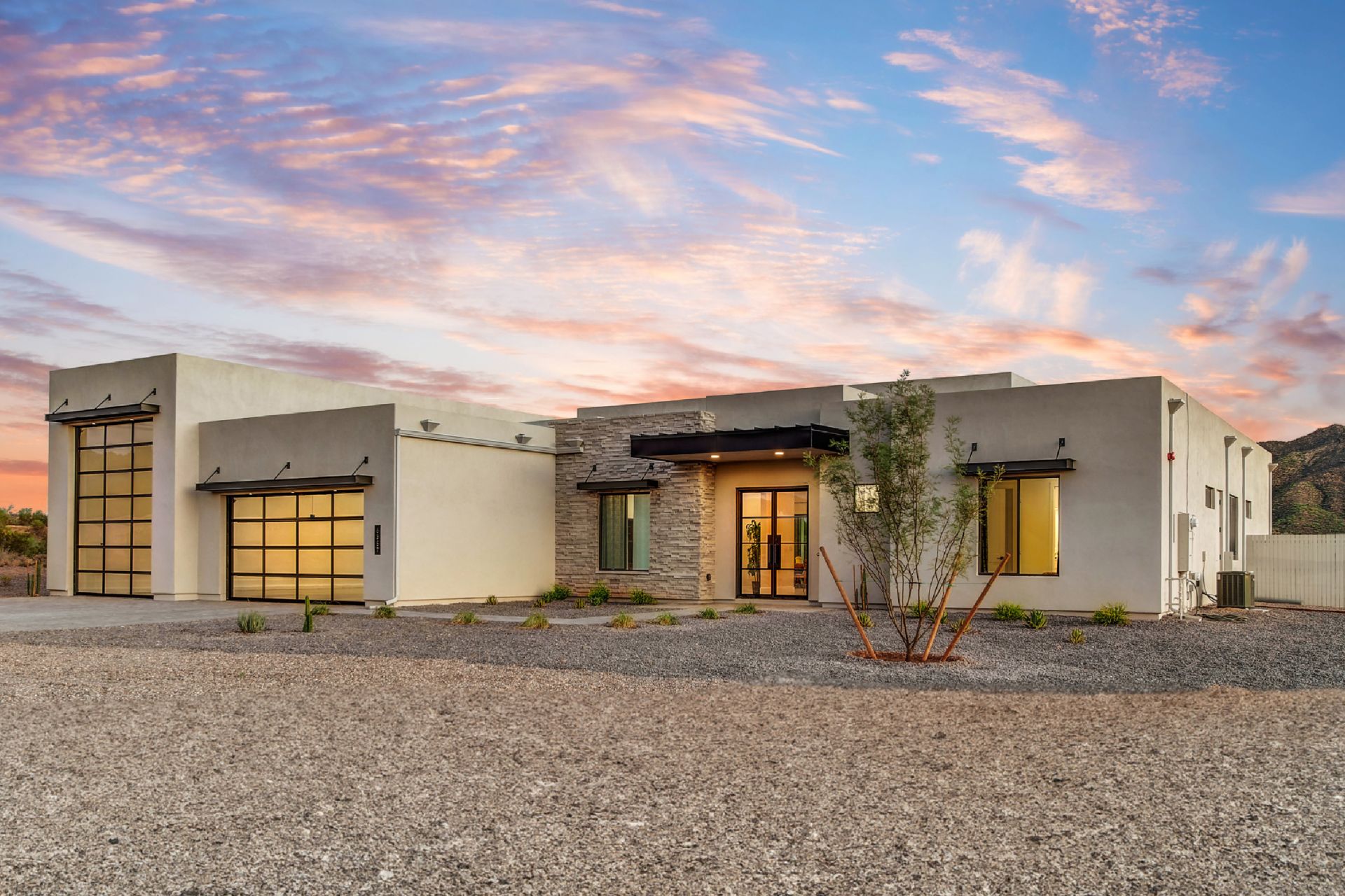 Modern Design with RV garage Modern home for sale in Cave Creek, Arizona with RV garage