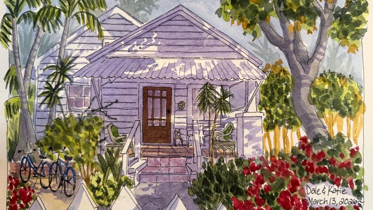 Painting of Historic Key West Home by Karen Beauprie