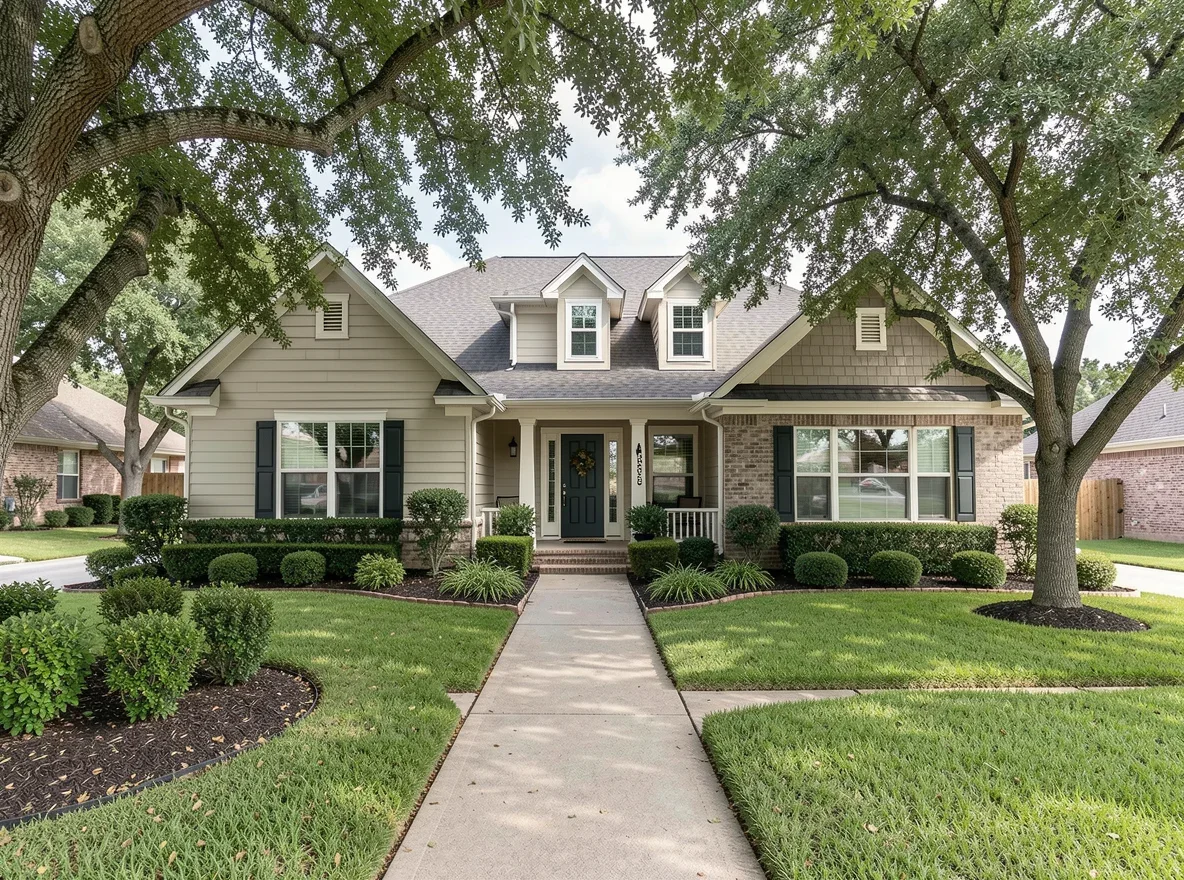 Home exterior in an Irving neighborhood