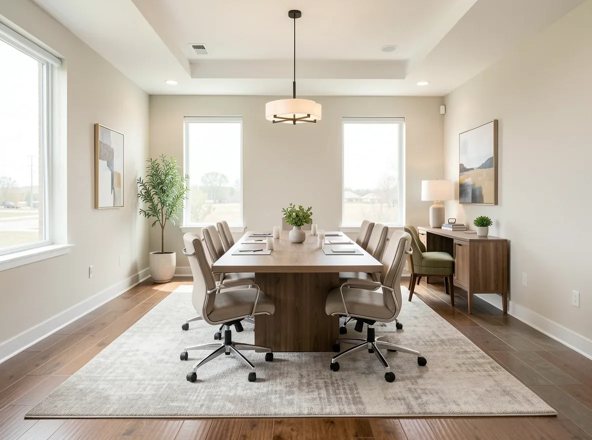 Commercial real estate negotiation meeting space