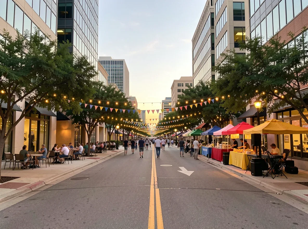 Business district in Dallas-Fort Worth