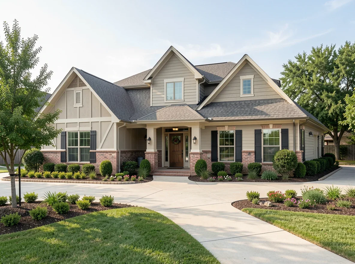 Landscaped commercial building exterior in Dallas