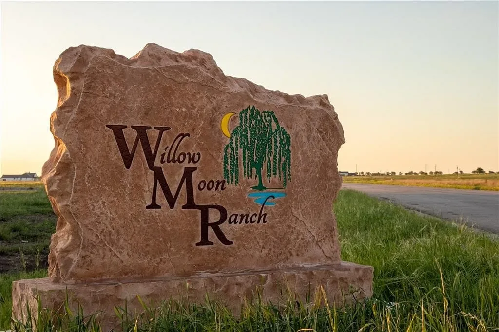 Willow Moon Ranch Crawford tx - homes for sale in crawford tx Stone sign for Willow Moon Ranch Located in Crawford Texas