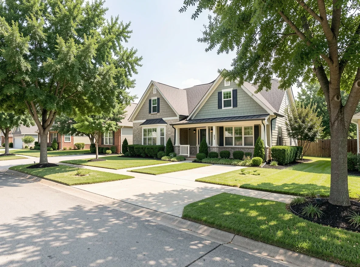 Neighborhood streetscape in Killeen, Texas