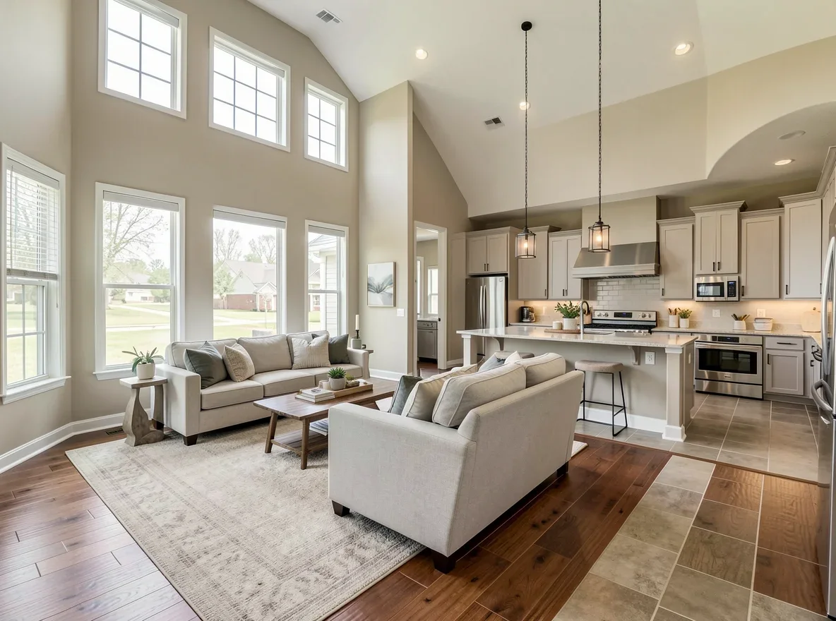 Open concept interior in a Pflugerville move-up home