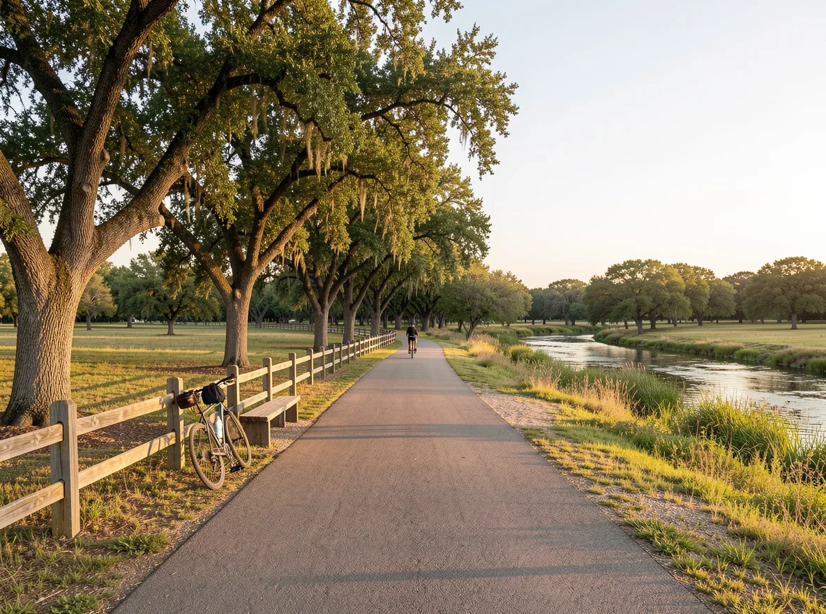 Temple trail and park setting