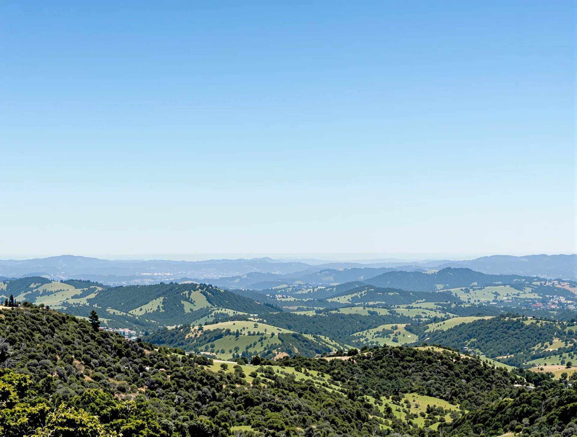 Scenic view of Bel Air hills