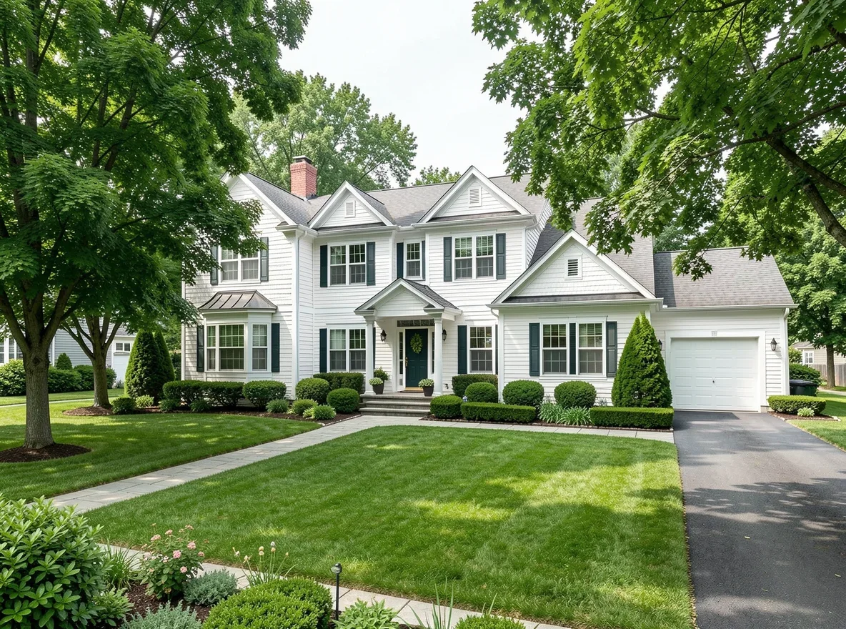 Suburban homes in Plainview