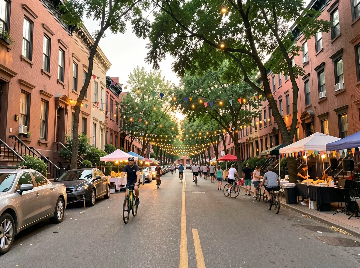 Brooklyn neighborhood street scene