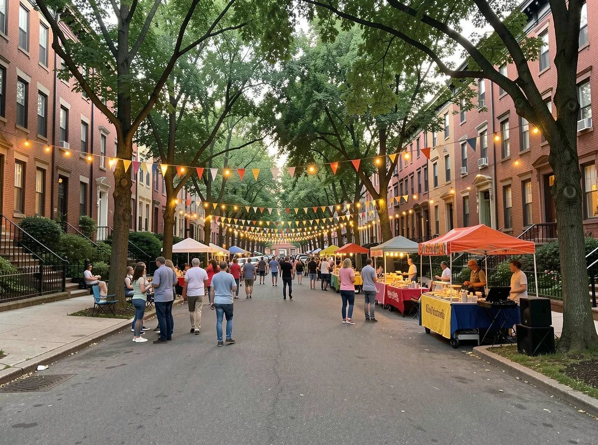 Neighborhood scene in the Bronx