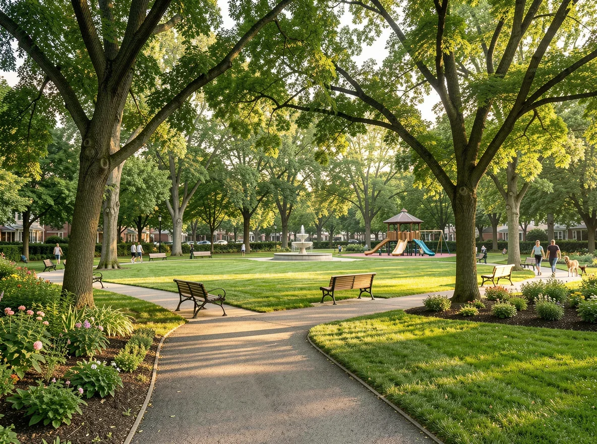 Neighborhood park in a suburban Long Island setting