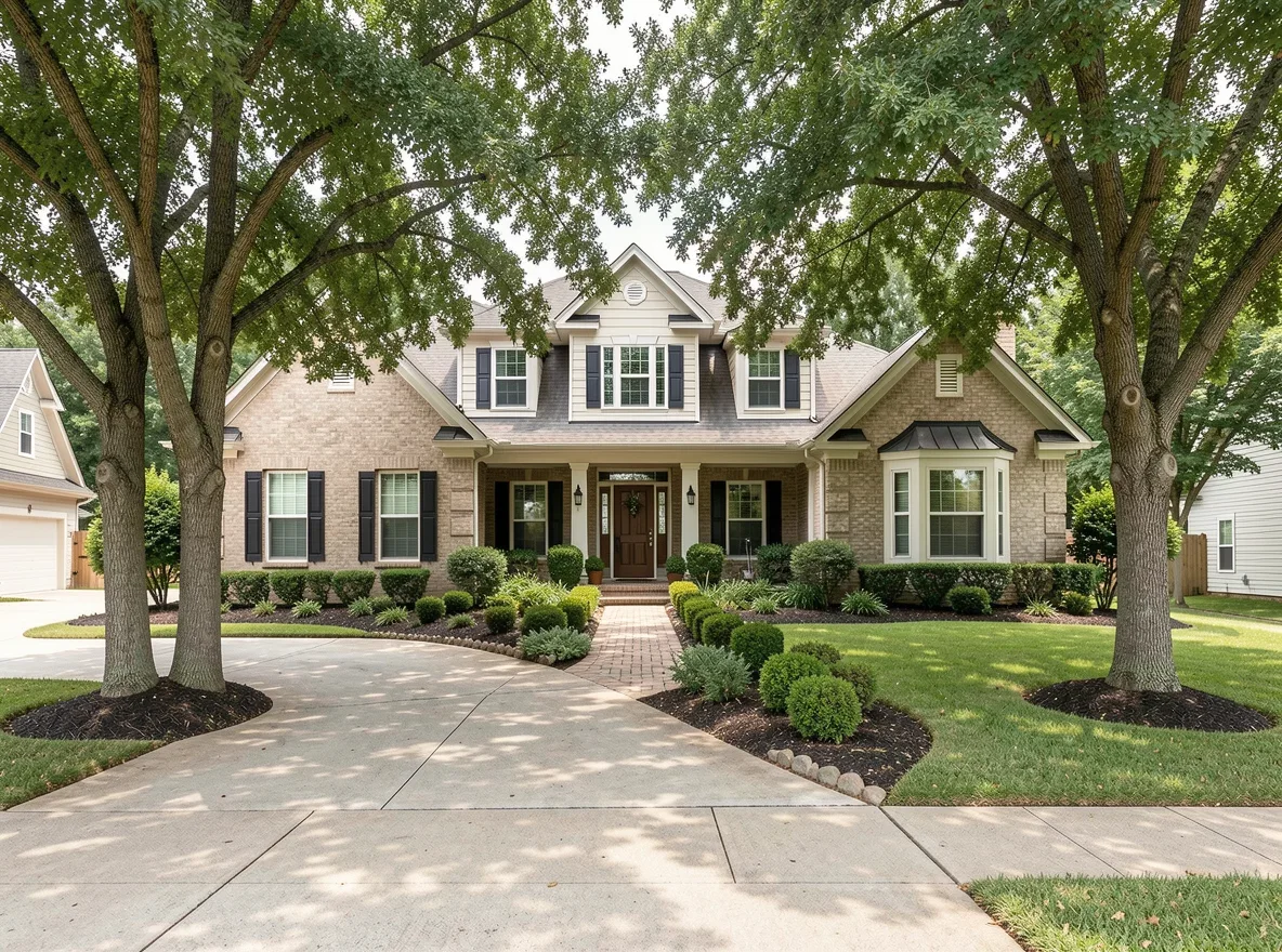 Suburban home exterior in Plano