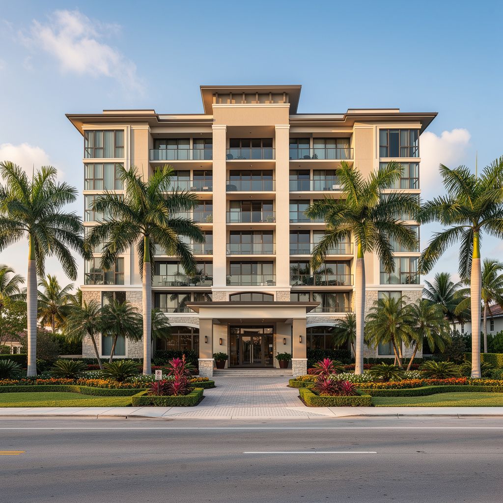Modern condominium building in Hollywood, Florida