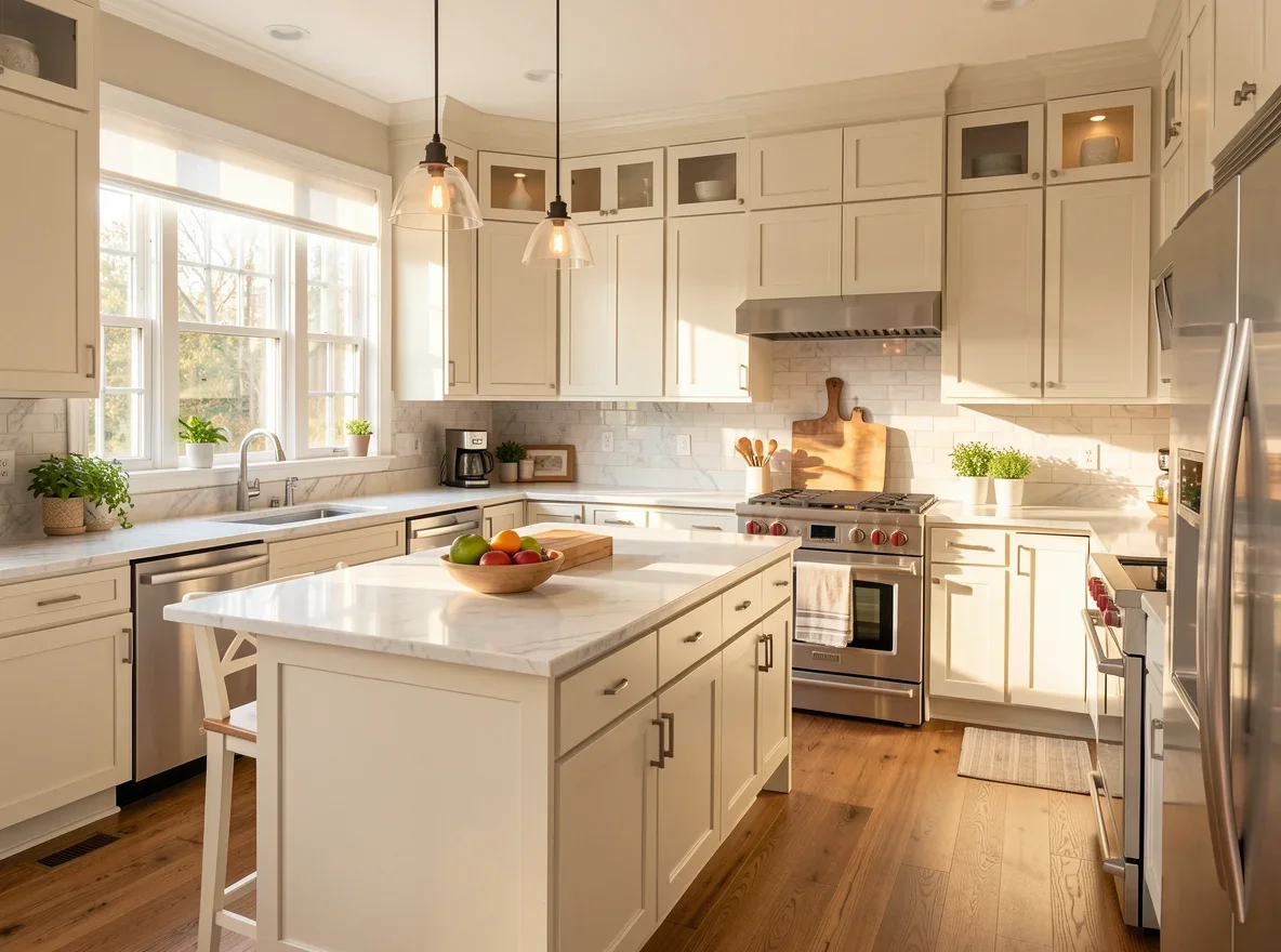 Bright updated kitchen in a Dedham home