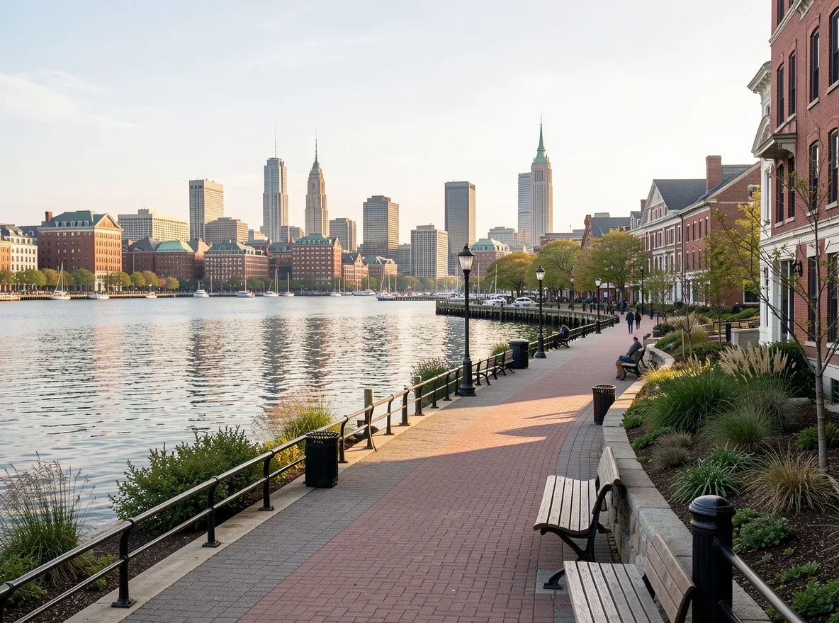 Boston waterfront and skyline