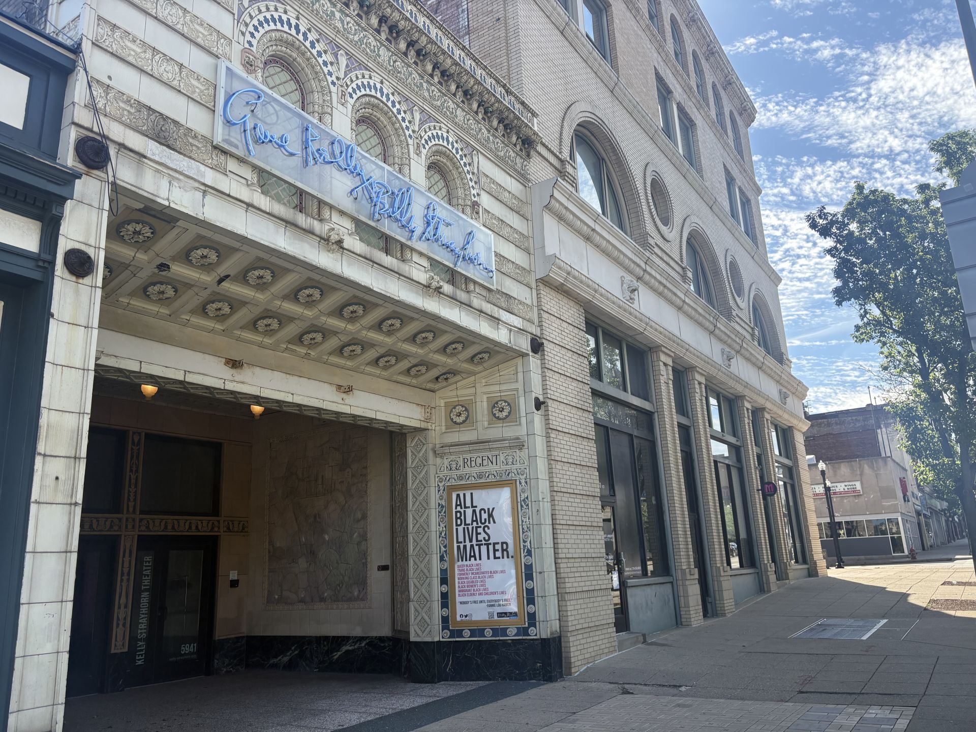 The Kelly Strayhorn Theater, a cultural anchor in East Liberty. Kelly Strayhorn Theater near East Liberty Pittsburgh homes
