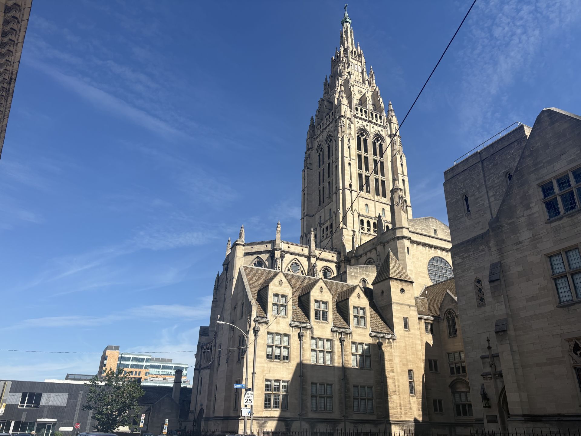 East Liberty Presbyterian Church, the neighborhood's landmark 'Cathedral of Hope.' East Liberty Presbyterian Church near East Liberty Pittsburgh homes