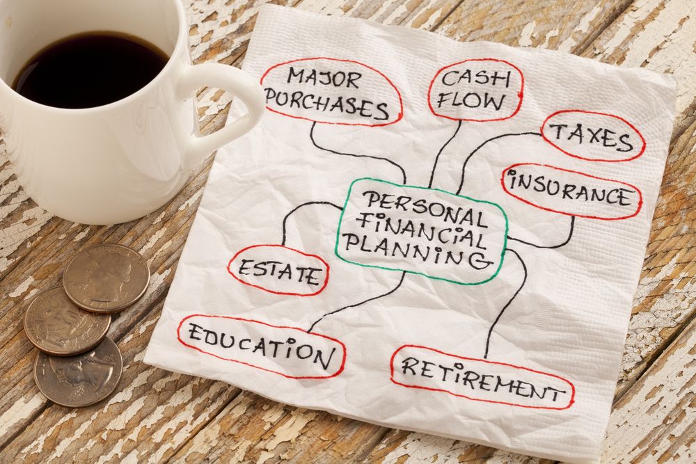 Financial Planning Written In Piece Of Paper