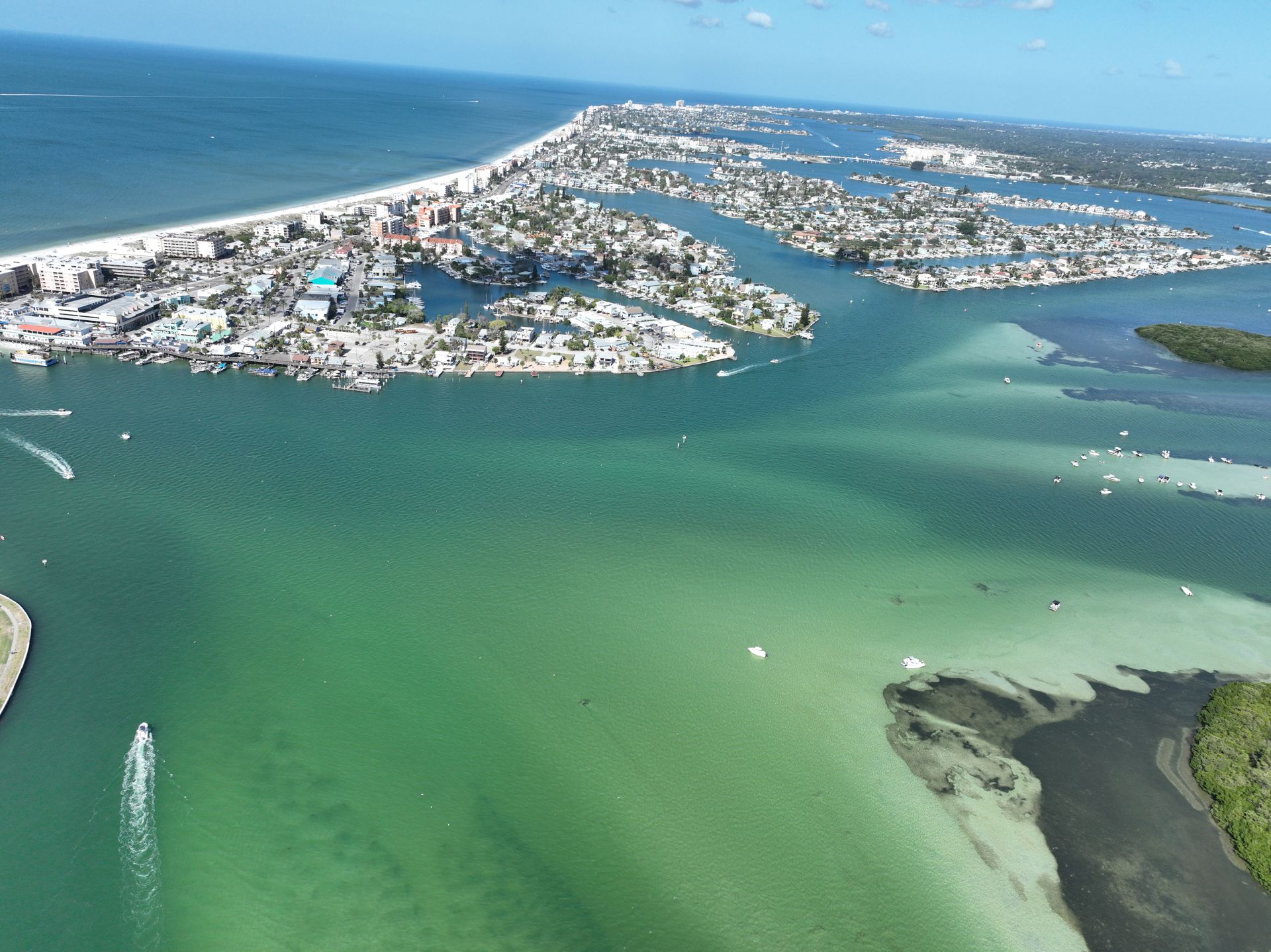 Drone shot of Treasure Island