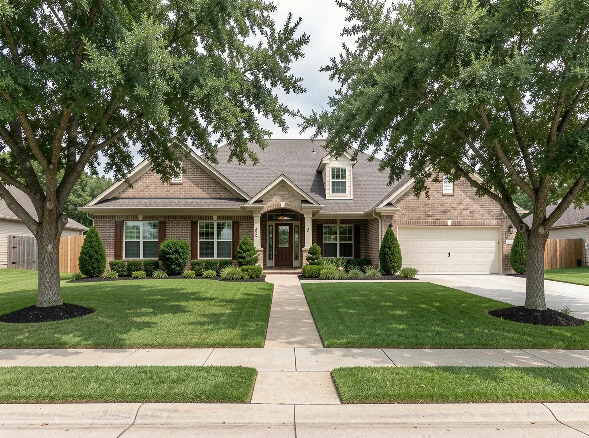 Suburban home exterior in Irving
