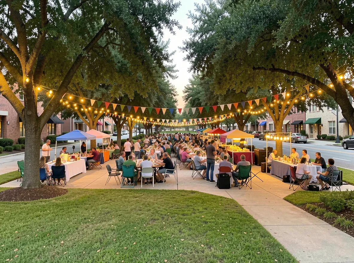 Community atmosphere near Arlington entertainment area