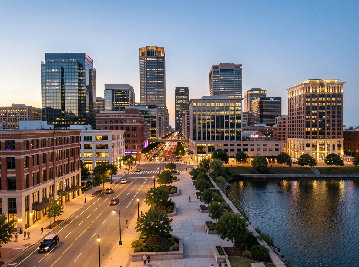Entertainment district view in Arlington