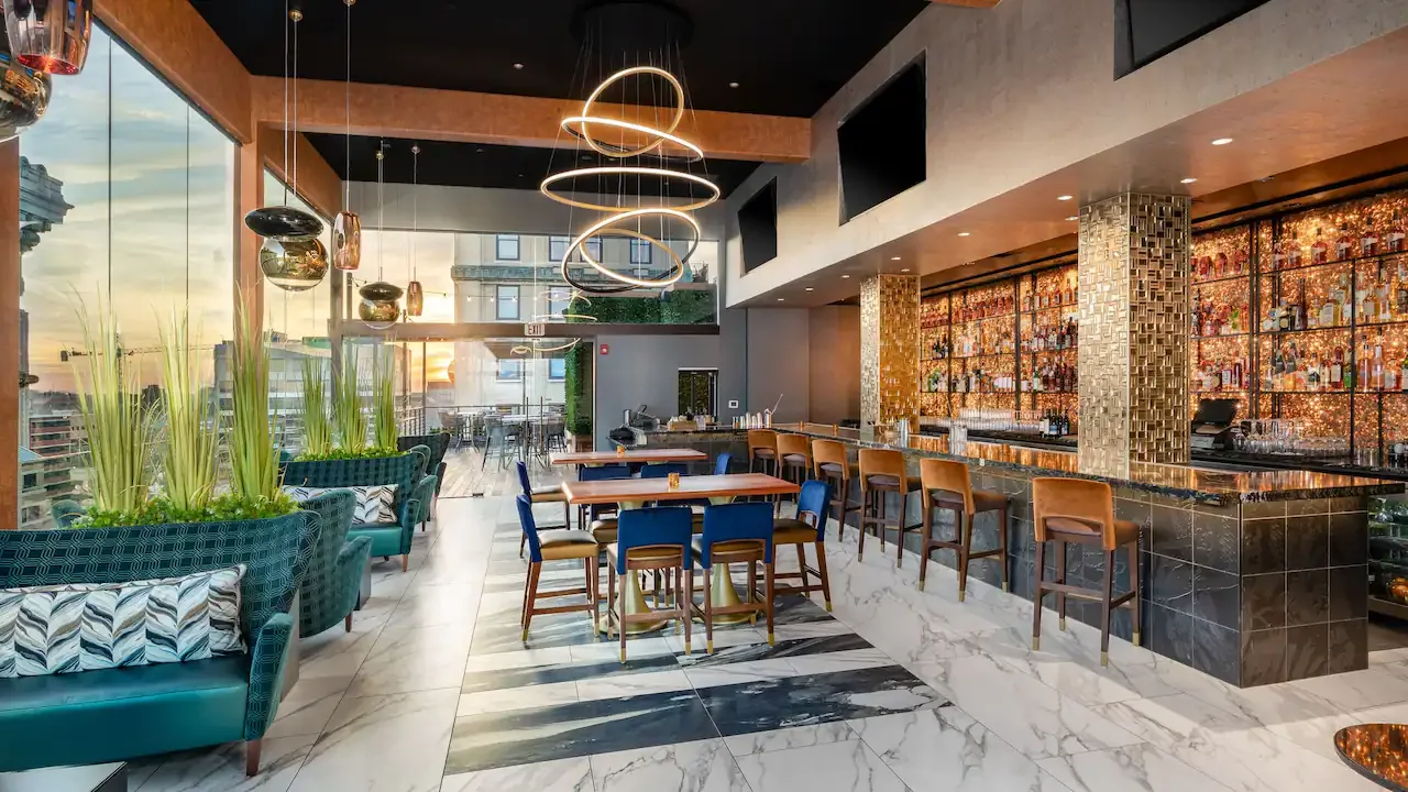 Indoor dining are at Hyatt Place Knoxville Tennessee