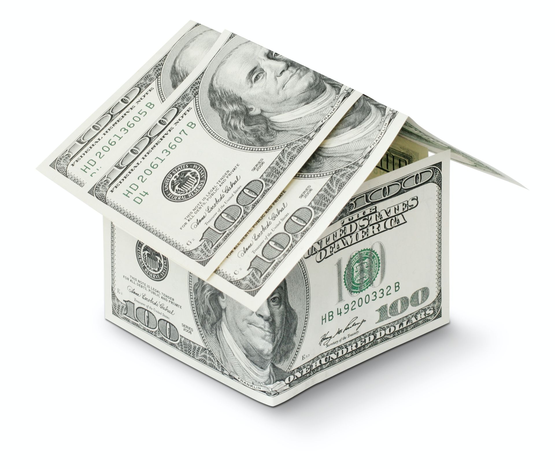 House made of dollar bills