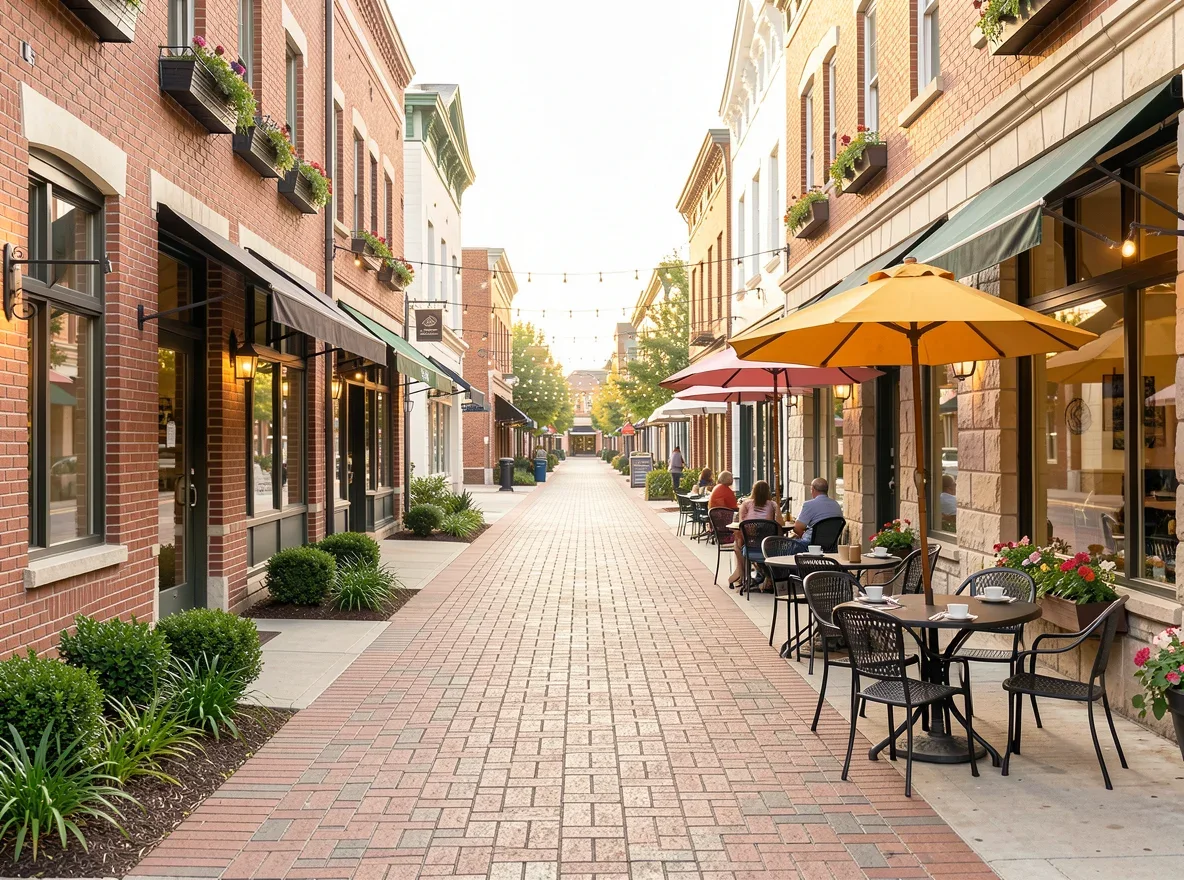 Downtown Smyrna streetscape near the Market Village