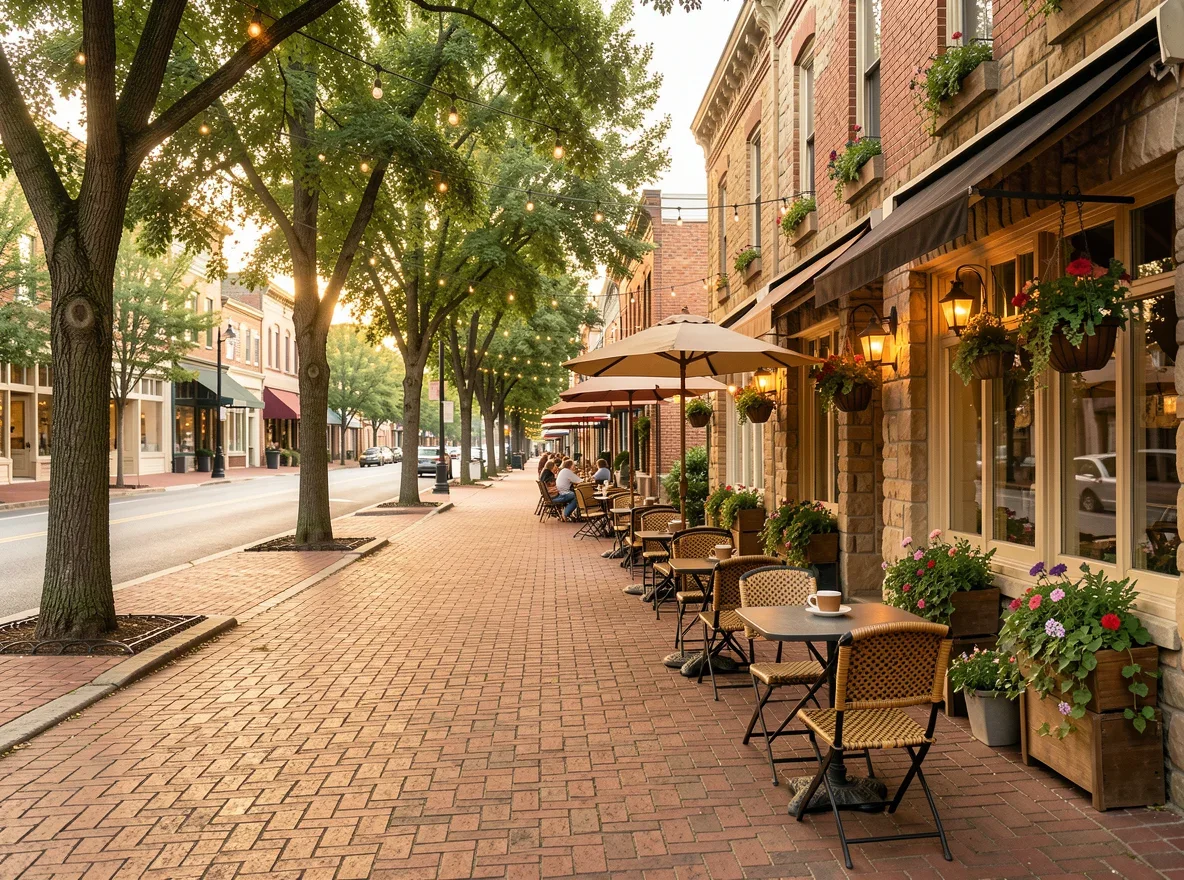 Historic Roswell streetscape near Canton Street