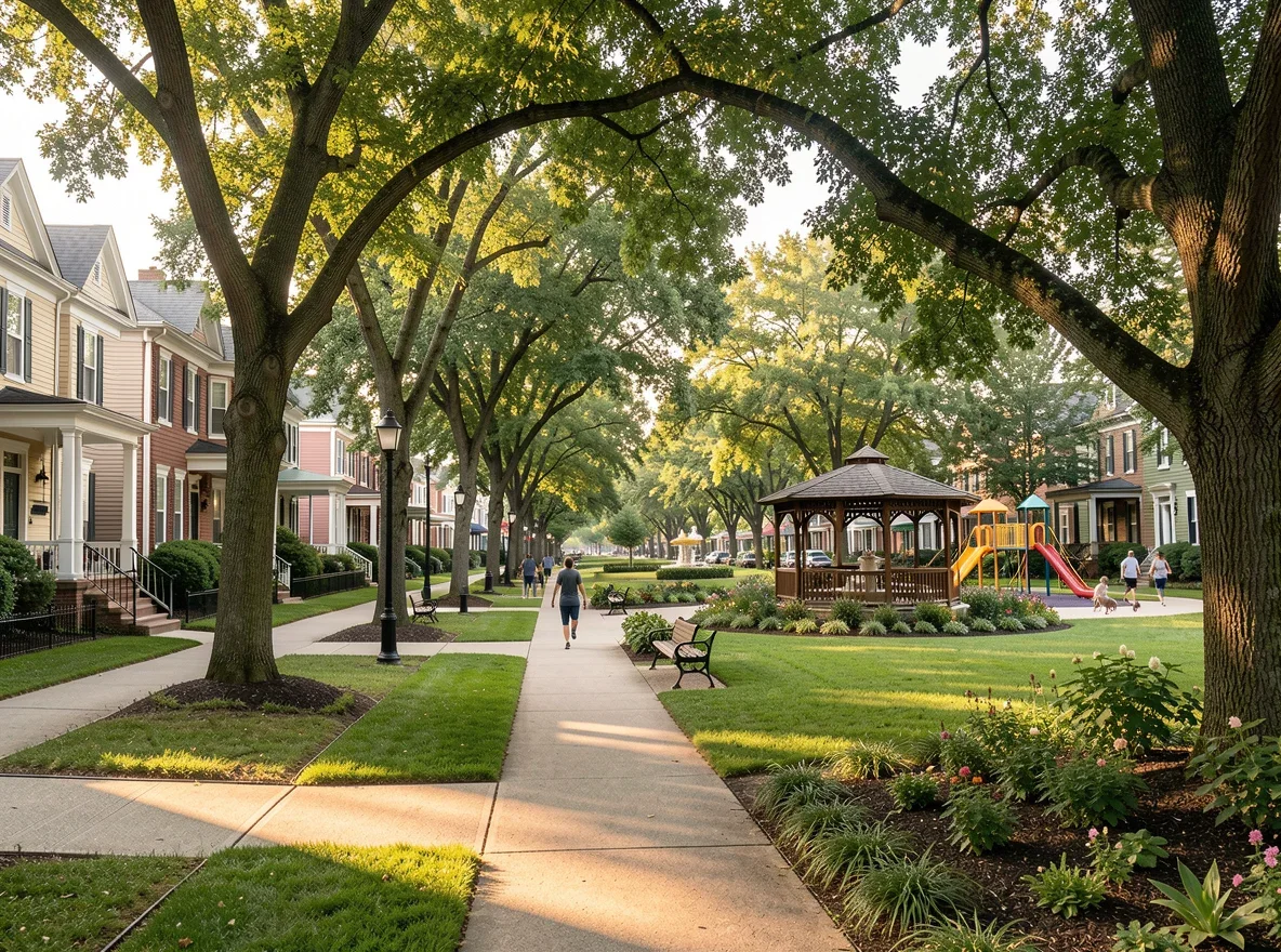 Atlanta neighborhood streetscape
