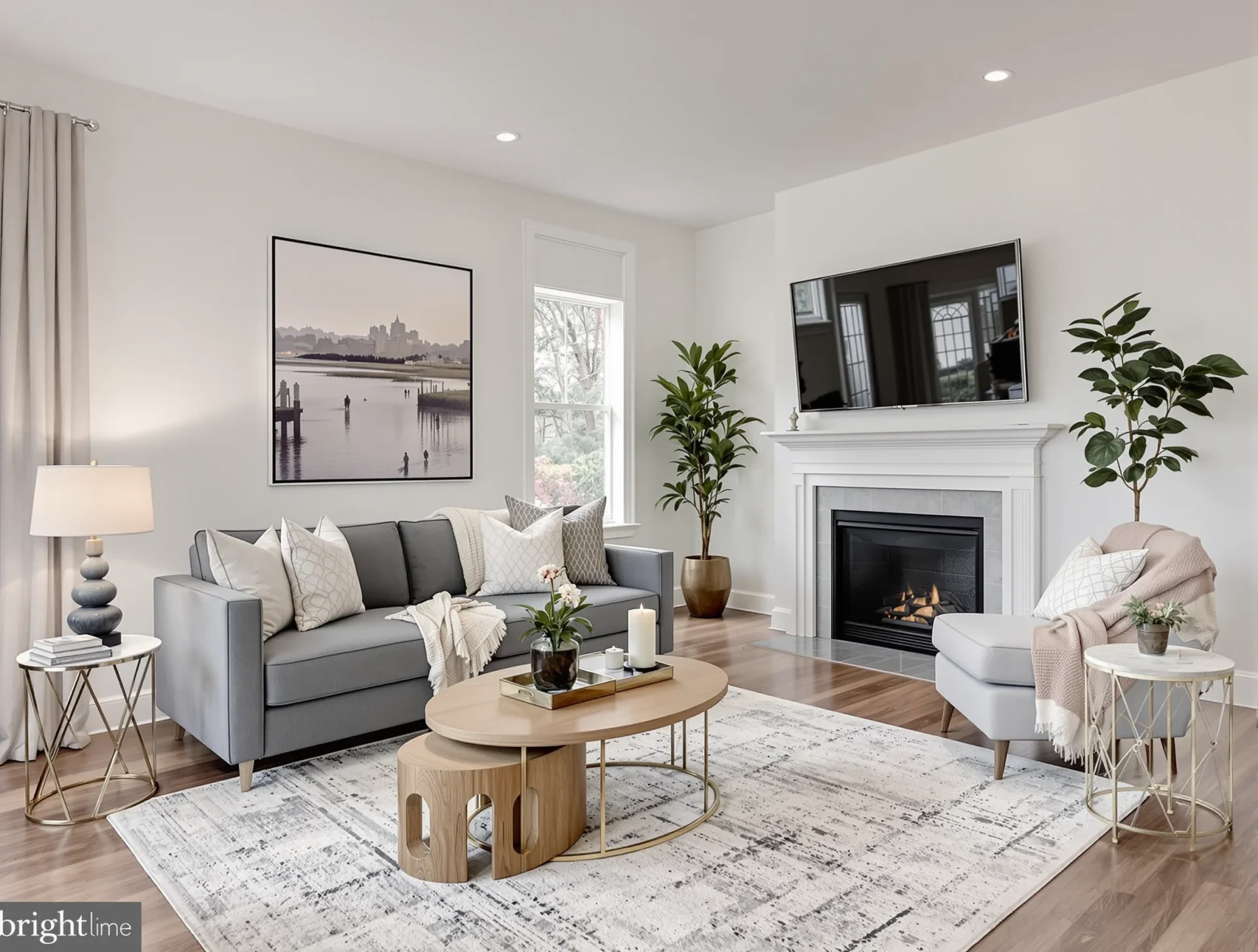 Staged living room