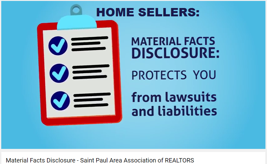 Material Fact Disclosures protect home sellers from lawsuits and liabilities