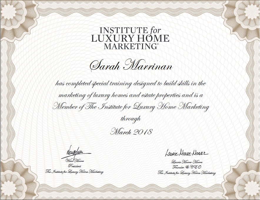 Luxury Home Marketing Member - Sarah Marrinan