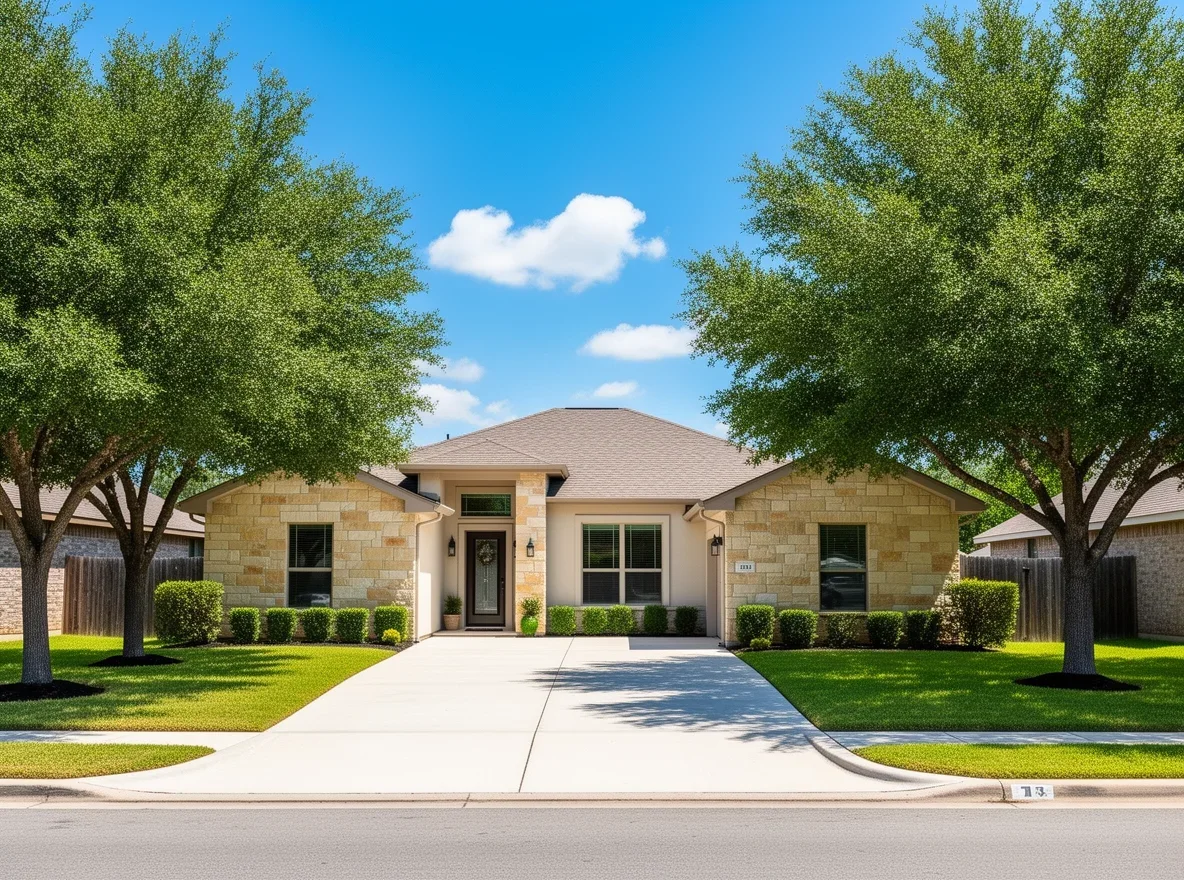 Single-story home exterior in San Antonio, Texas