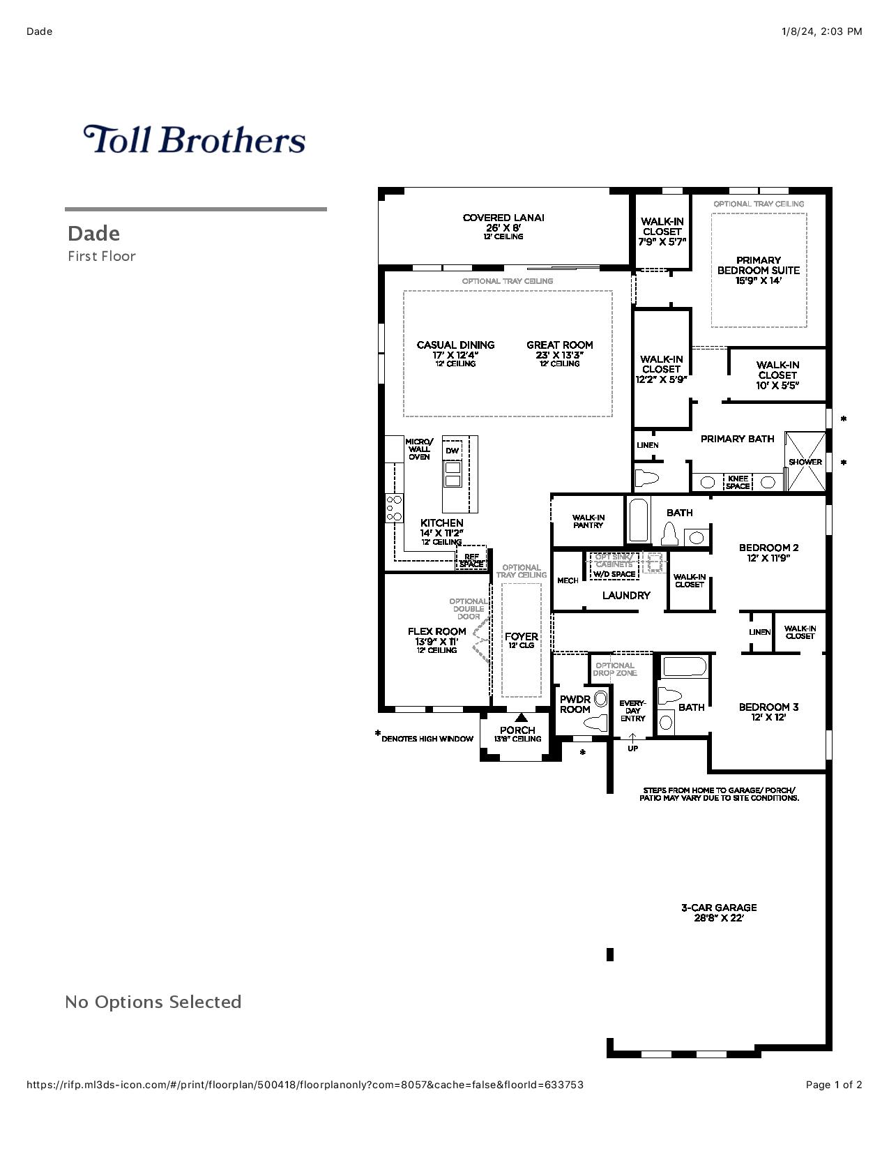 Dade Floor Plan Seven Shores