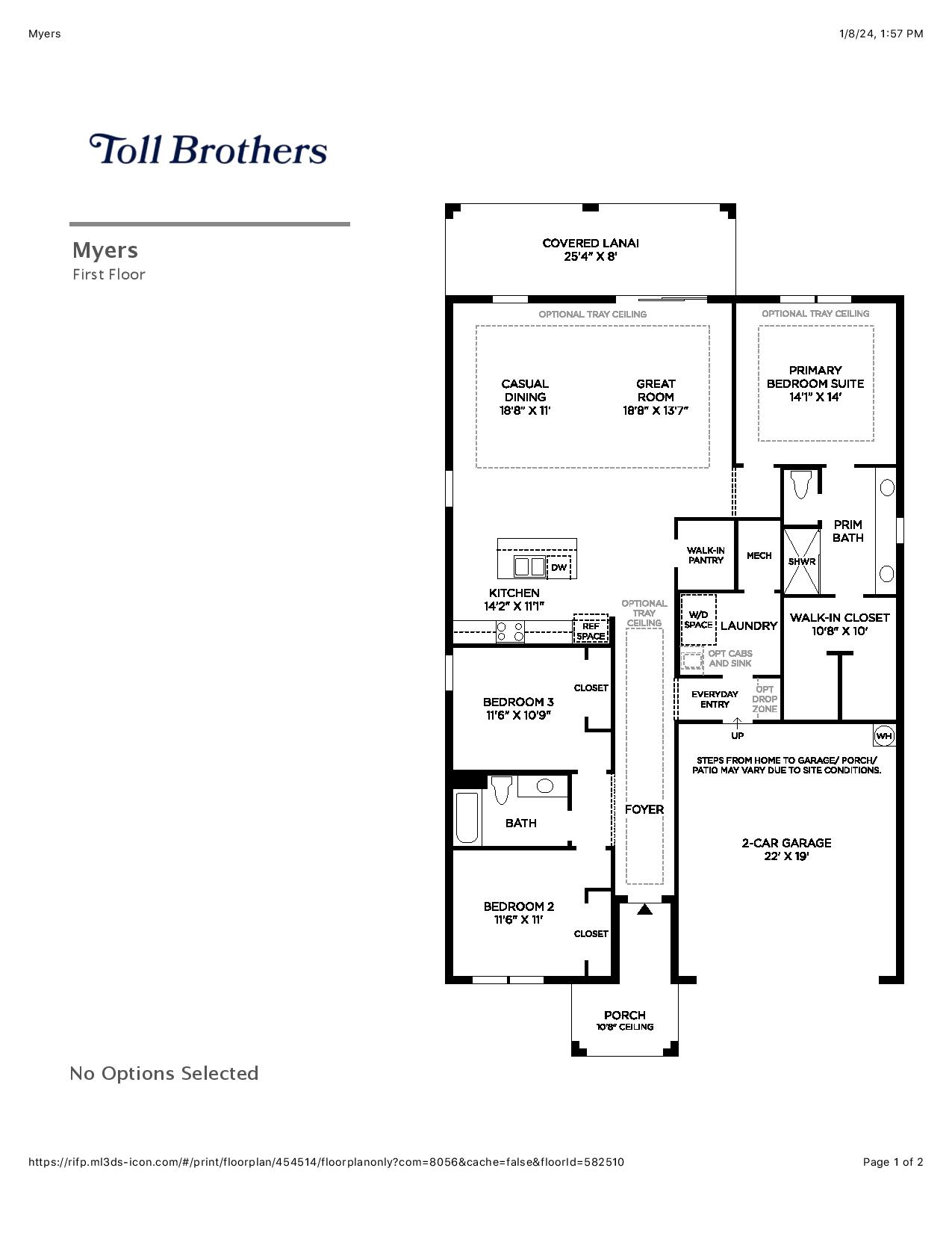 Myers Floor Plan Seven Shores