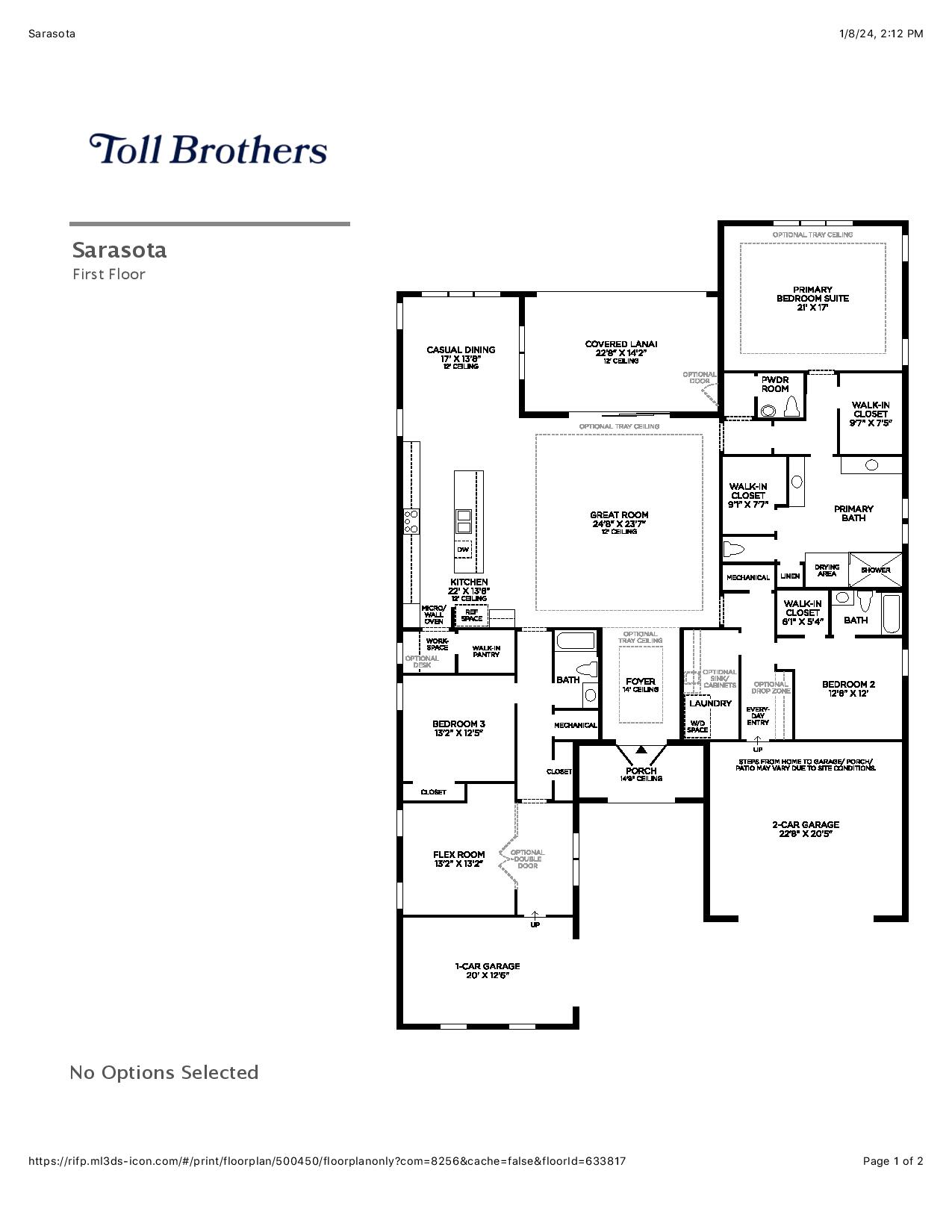 Sarasota Floor Plan Seven Shores