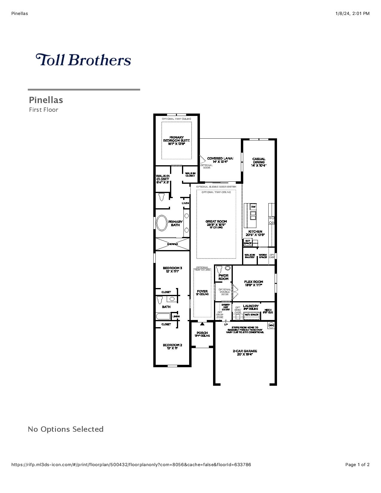 Pinella Floor Plan Seven Shores